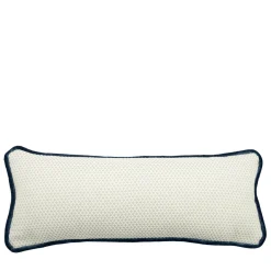 Cuscino Longue Rectangluar bianco in tessuto jacquard falso unitario
