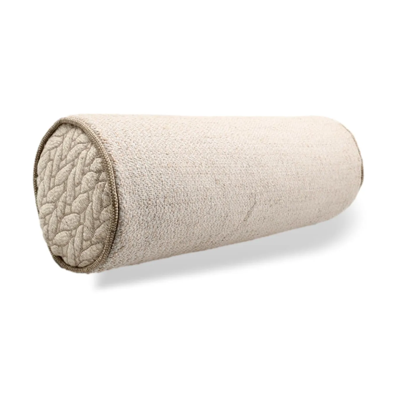 Cuscino Natural Roll Rullo in tessuto jacquard