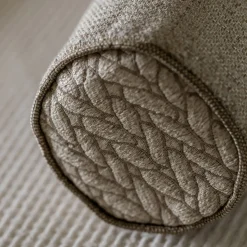 Cuscino Natural Roll Rullo in tessuto jacquard
