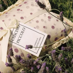 Cuscino piccolo con frange lilla e viola