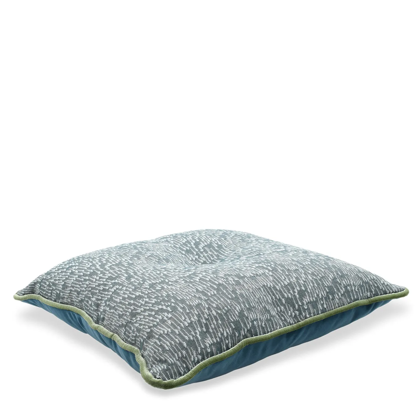 Cuscino Quadrato Carrè in Filigrana Comete Jacquard Blu