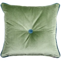 Cuscino quadrato Carrè in Filigrana Jacquard Comete Verde