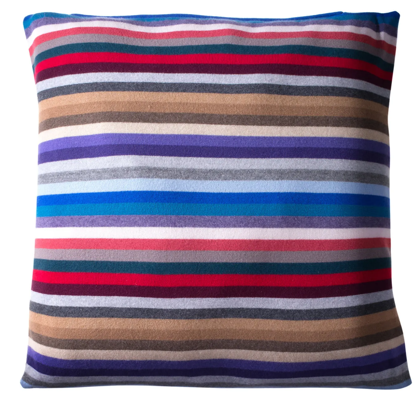 Cuscino quadrato grande a righe multicolore #2