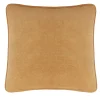 Cuscino quadrato Happy Frame in velluto color cammello