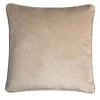 Cuscino quadrato Happy Frame in velluto beige