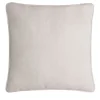 Cuscino quadrato Happy Frame in velluto bianco