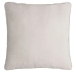 Cuscino quadrato Happy Frame in velluto bianco