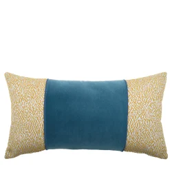 Cuscino Rectangolare di Filigrana Nebulosa con Fascia Azzurra Reverse
