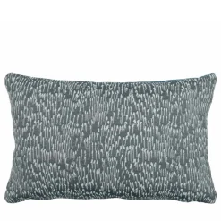 Cuscino rettangolare a inserti Elle in Tessuto Jacquard e Velluto di Lino