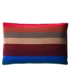 Cuscino rettangolare a righe multicolore