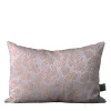 Cuscino rettangolare Murcia in jacquard argentato e marrone con motivo floreale