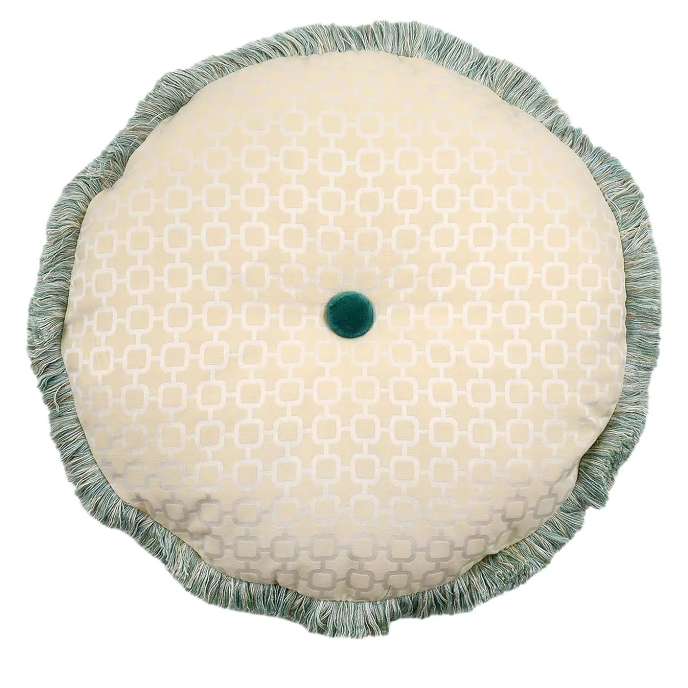Cuscino Rotondo Bianco in Edizione Limitata POPHUG di Pistacchio&Caffé