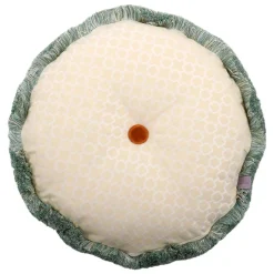 Cuscino Rotondo Bianco in Edizione Limitata POPHUG di Pistacchio&Caffé
