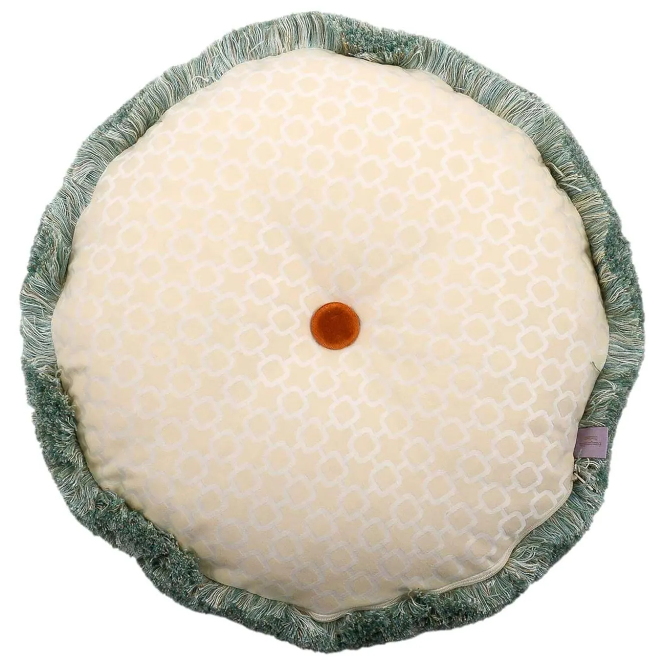 Cuscino Rotondo Bianco in Edizione Limitata POPHUG di Pistacchio&Caffé