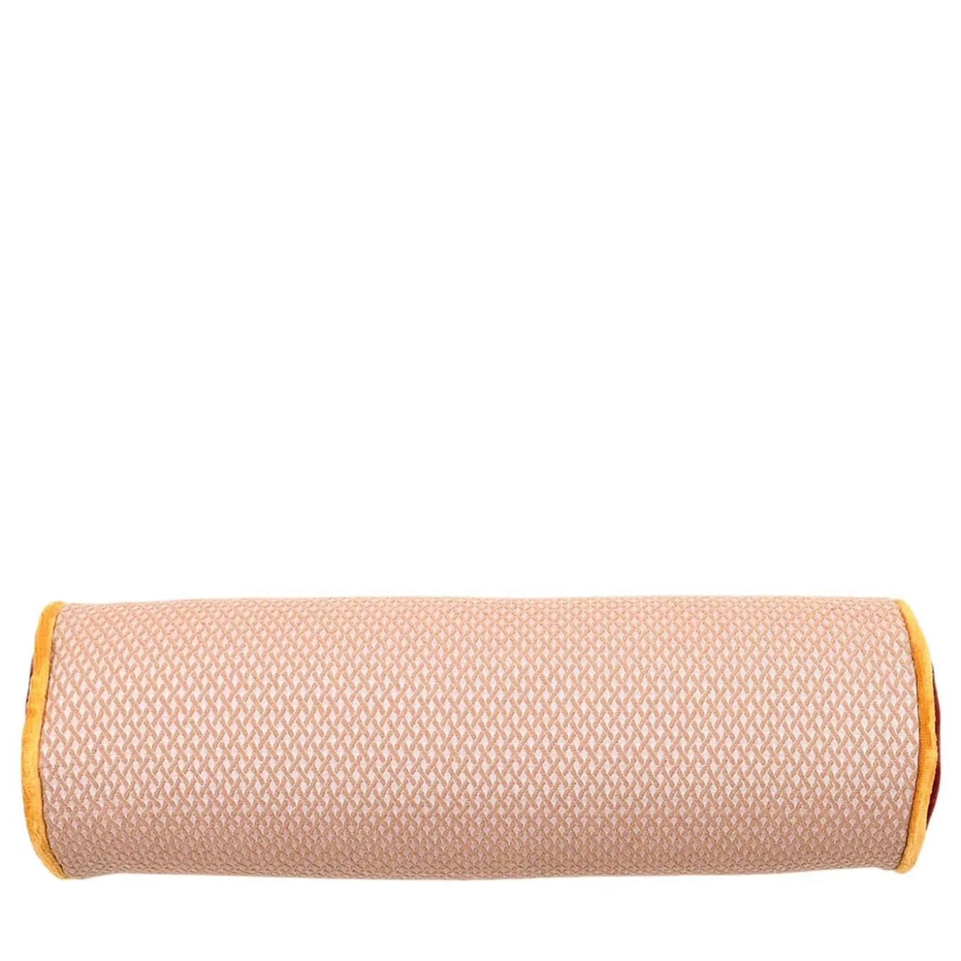 Cuscino Rullo in tessuto jacquard falso unito