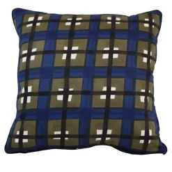 Cuscino Scozzesone Blu