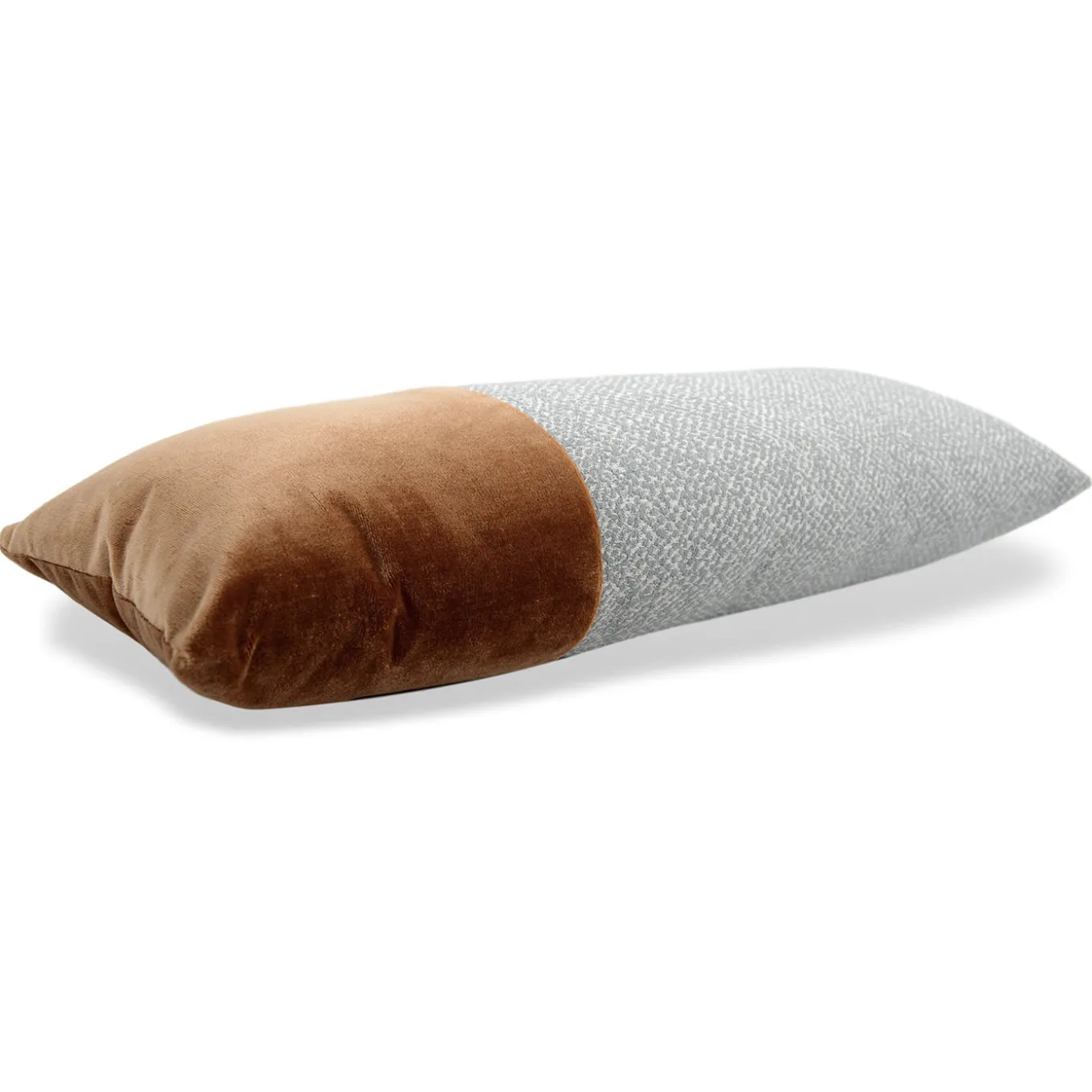 Cuscino semplice in tessuto jacquard e velluto di seta