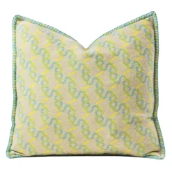 Cuscino Signature in lana e cashmere color menta