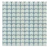 Daamè Set di 25 piastrelle quadrate di colore azzurro #2