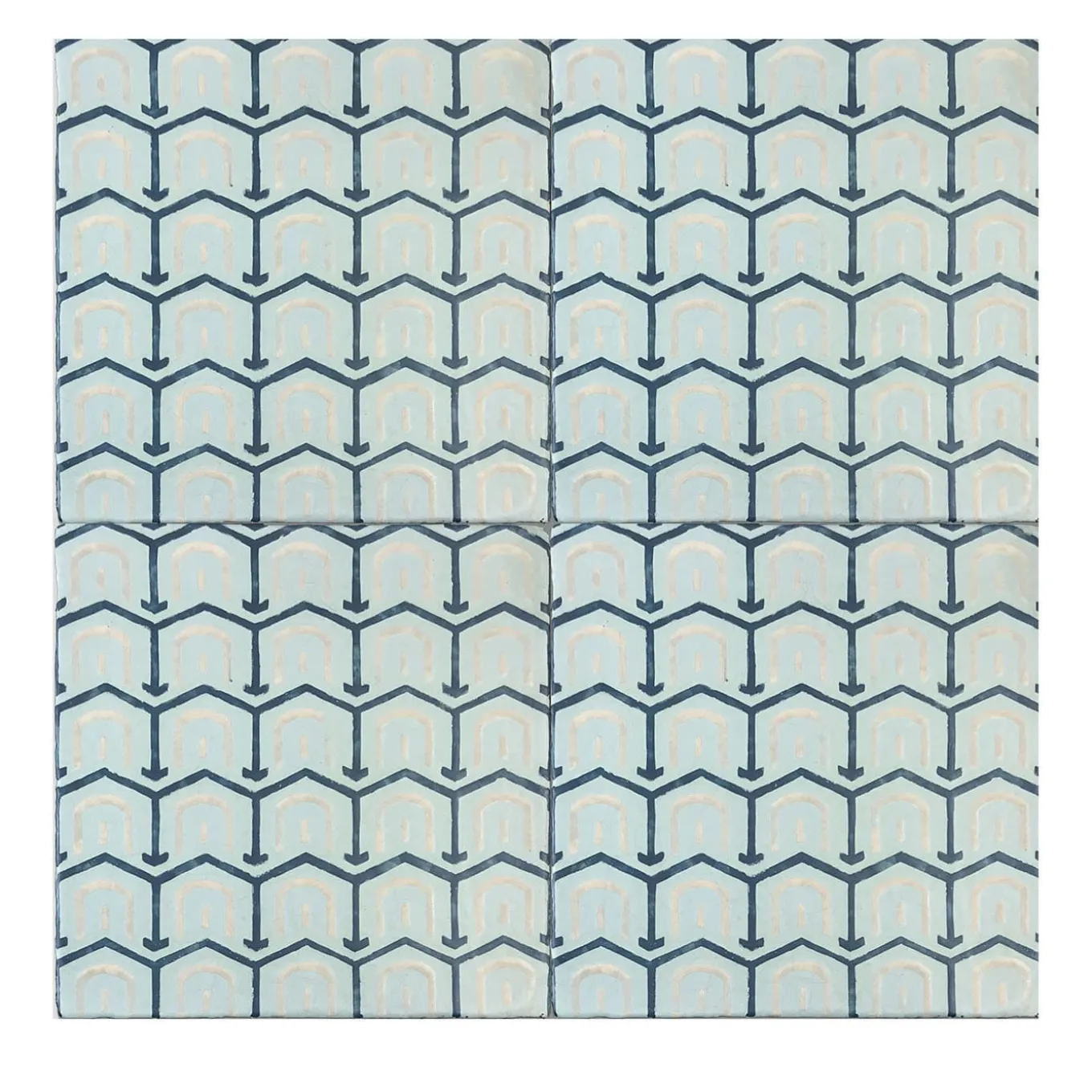 Daamè Set di 25 piastrelle quadrate di colore azzurro #2