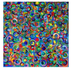 Danza dei colori Pittura acrilica di piccole dimensioni