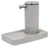 Dispenser automatico in pelle grigio chiaro con vassoio Igea