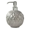 DISPENSER DI SAPONE ROTONDO BLACK TIE - ARGENTO
