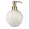 DISPENSER DI SAPONE ROTONDO BLACK TIE - BIANCO