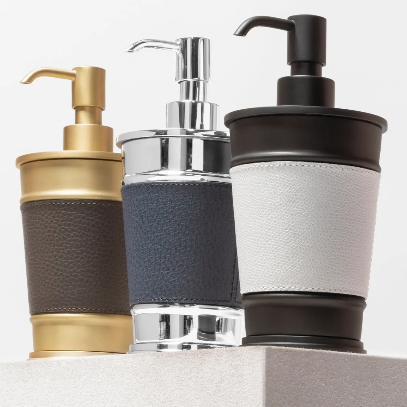 Dispenser per sapone Manhattan bianco e nero