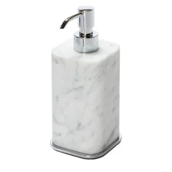 Dispenser per Sapone Polo in Marmo Arabescato Bianco