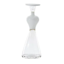 Donna Campigliesca Vaso antropomorfo in vetro bianco di Gio Ponti
