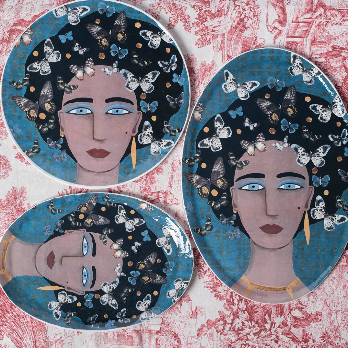 DONNE FIORITE Vassoio ovale Shamsi