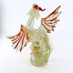 Drago d'oro Scultura in vetro di Murano
