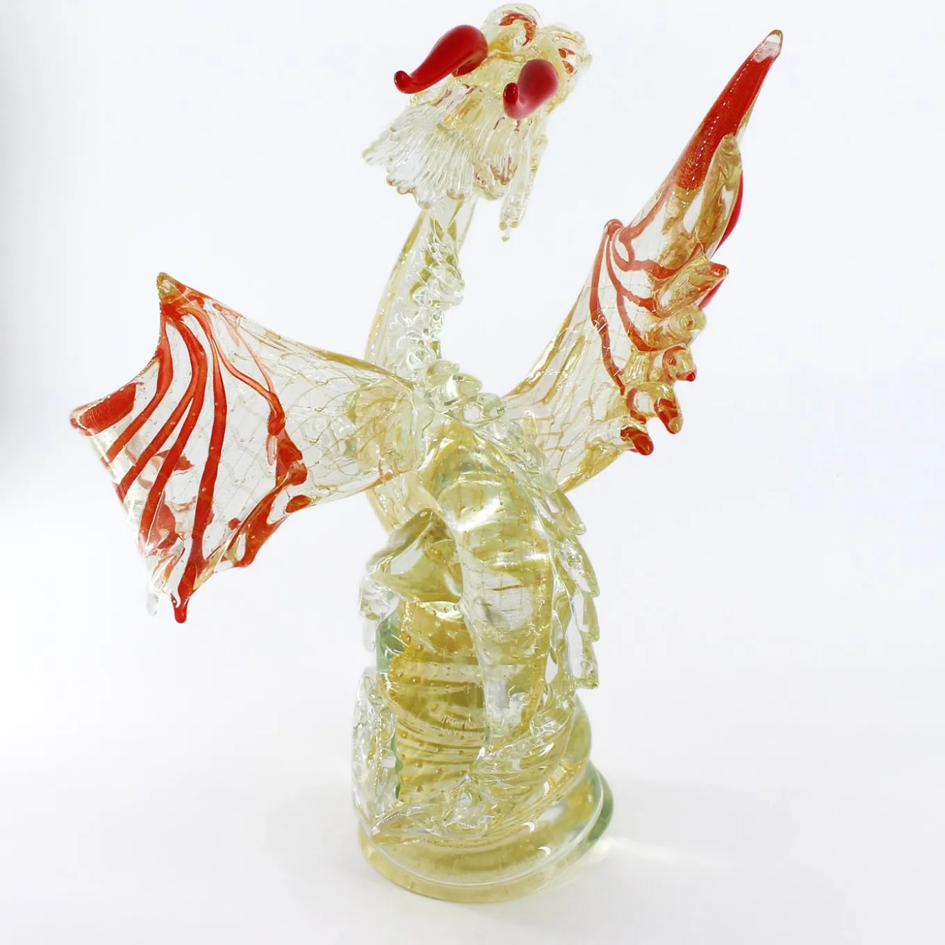 Drago d'oro Scultura in vetro di Murano