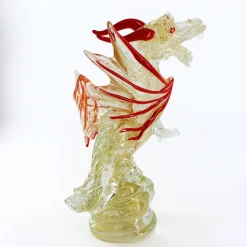 Drago d'oro Scultura in vetro di Murano