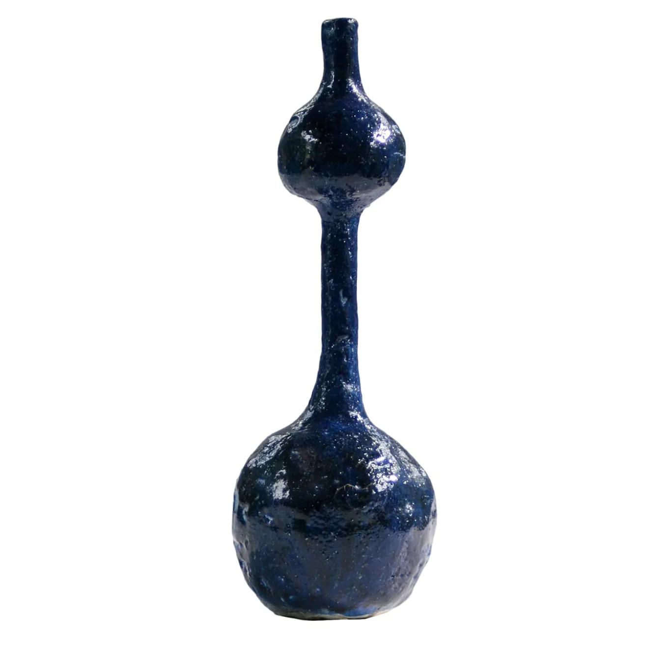 Due Palle Vaso a bocciolo blu