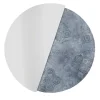 Eclisse Specchio Tondo Decorato Con Resina Spatolata Color Argento