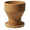 Erba Set di vasi e sottovasi per piante in terracotta