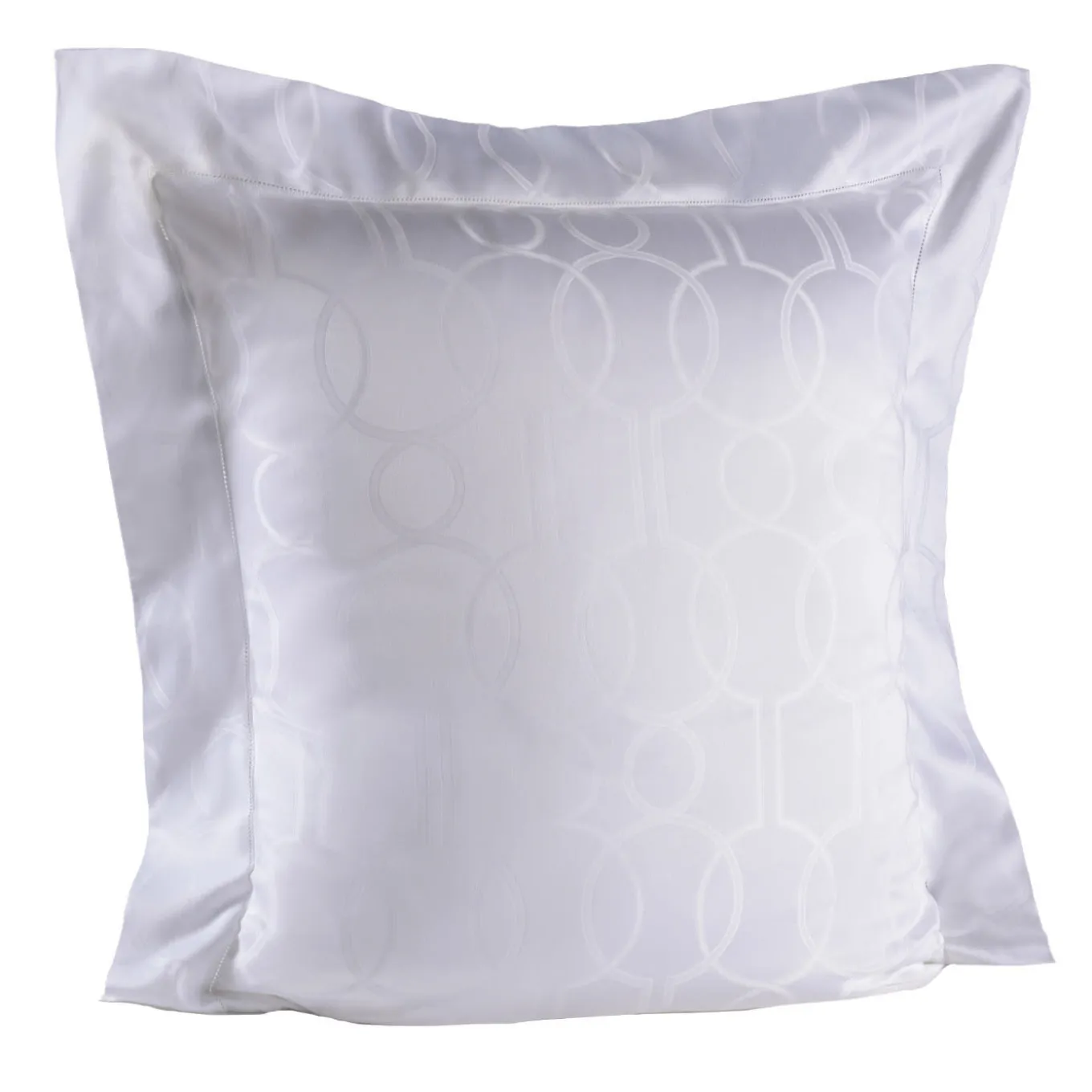 Federa quadrata Waldorf Jacquard a fantasia bianca