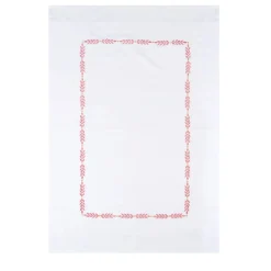 Federa Smeraldo Bianco e Rosa Ricamata in Raso di Cotone