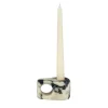FIAMMA portacandele triangolare in marmo Paonazzo satinato