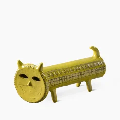Figurina di gatto giallo di Aldo Londi