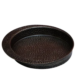 Firenze Vassoio tondo brunito a tasca vuota