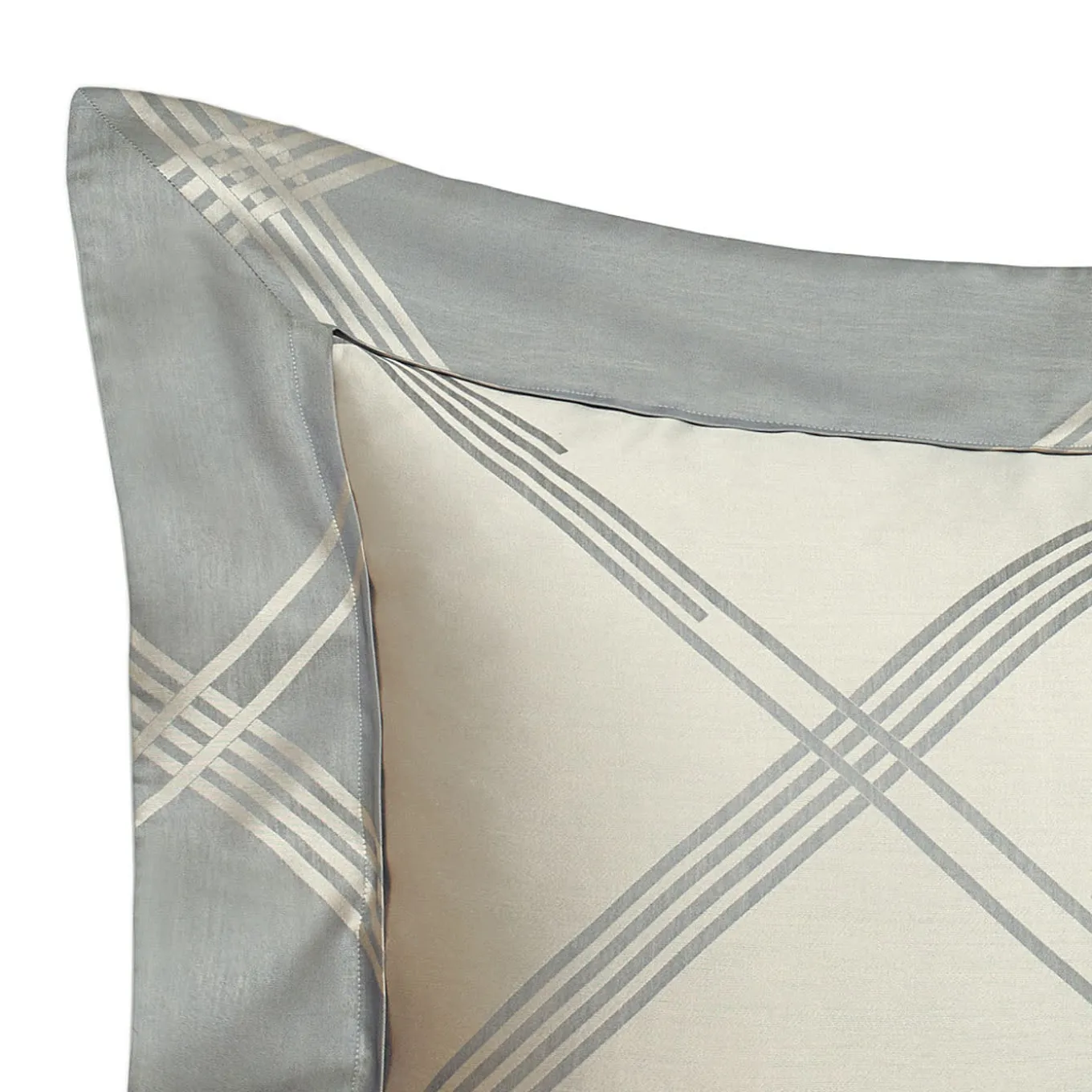 Four Generations Jacquard grigio US Standard Sham