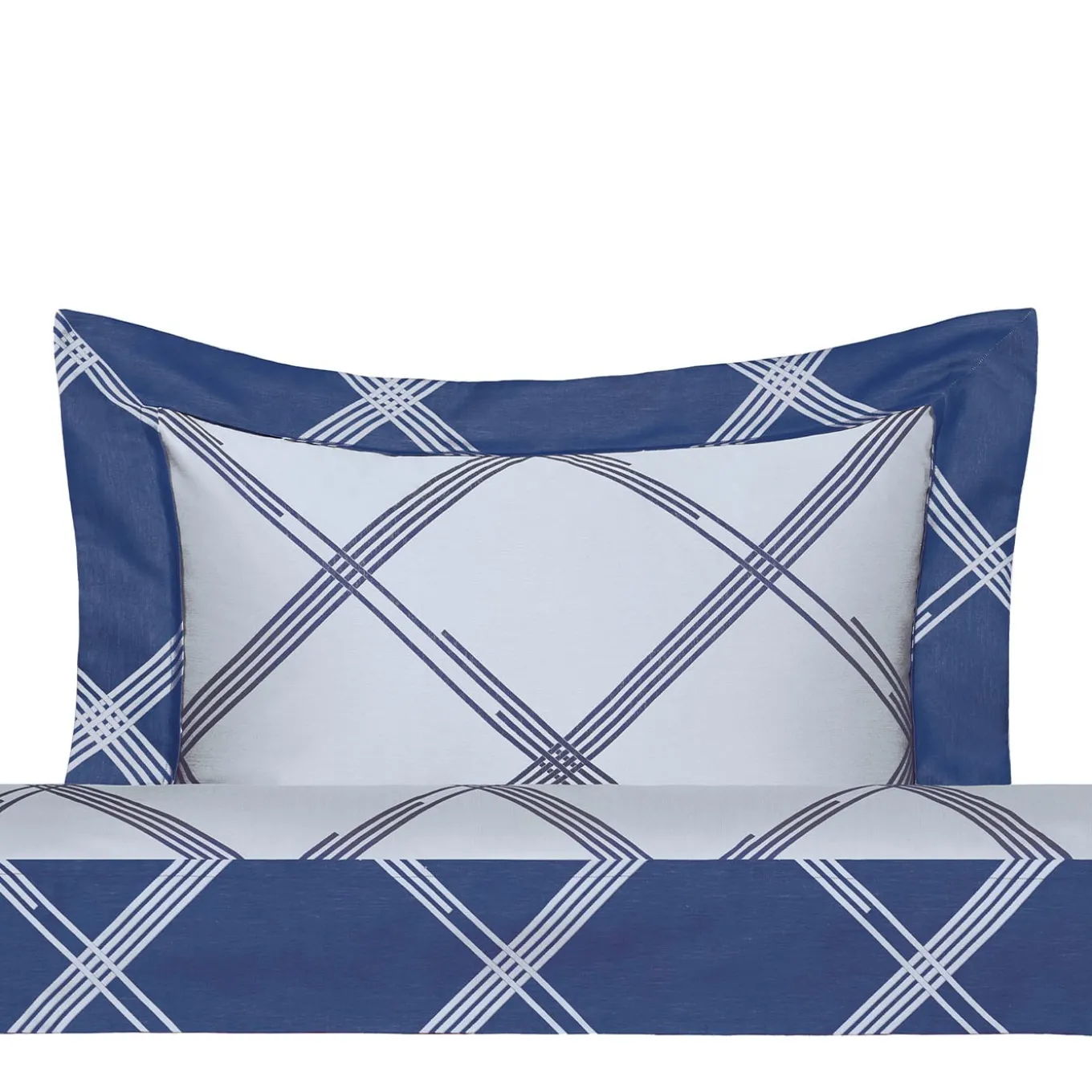 Four Generations Jacquard Blue China US Standard Sham