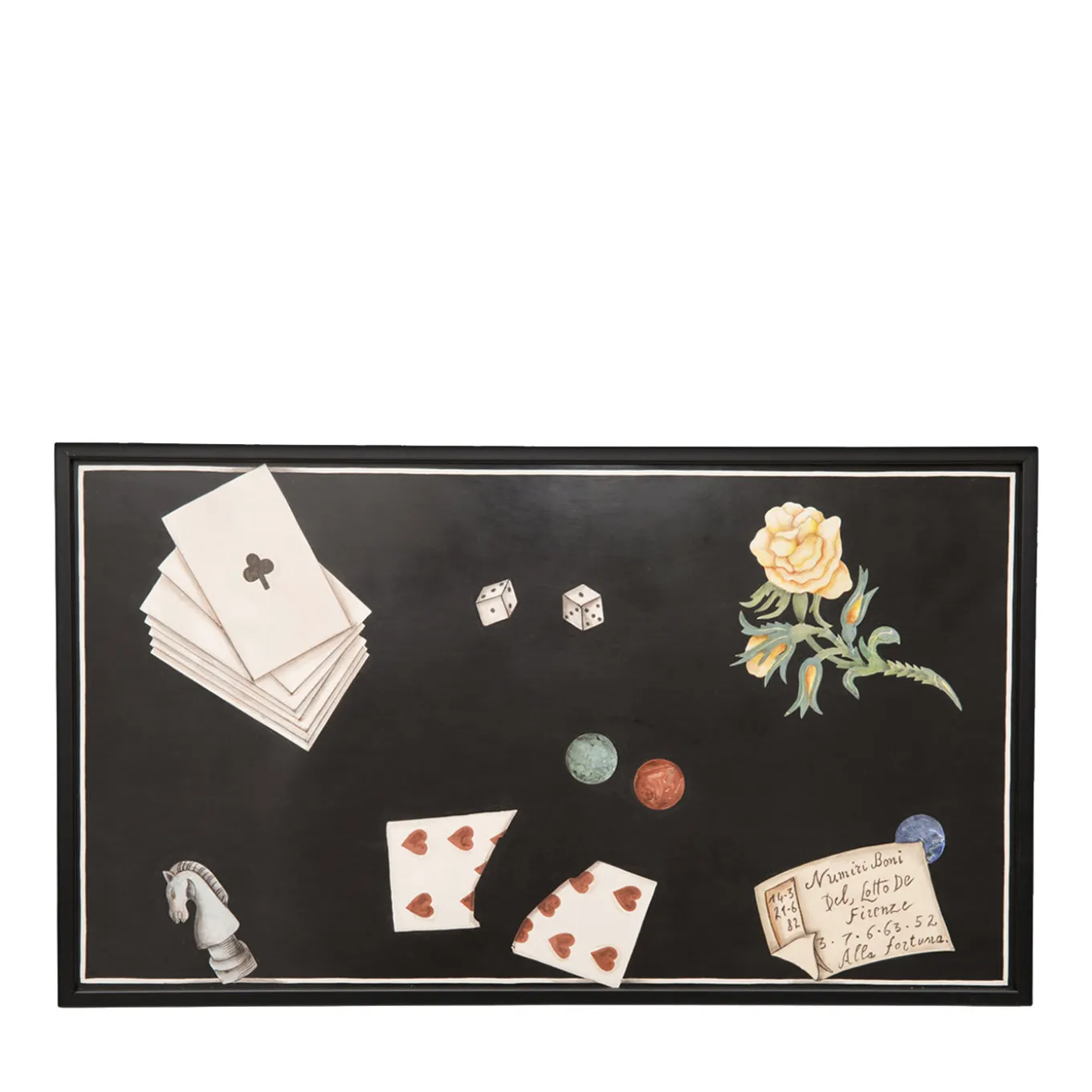 Gioco Tavolo di intarsio in marmo