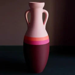 Giulio Cesare Anfora XL Borgogna Fucsia Arancione e Rosa