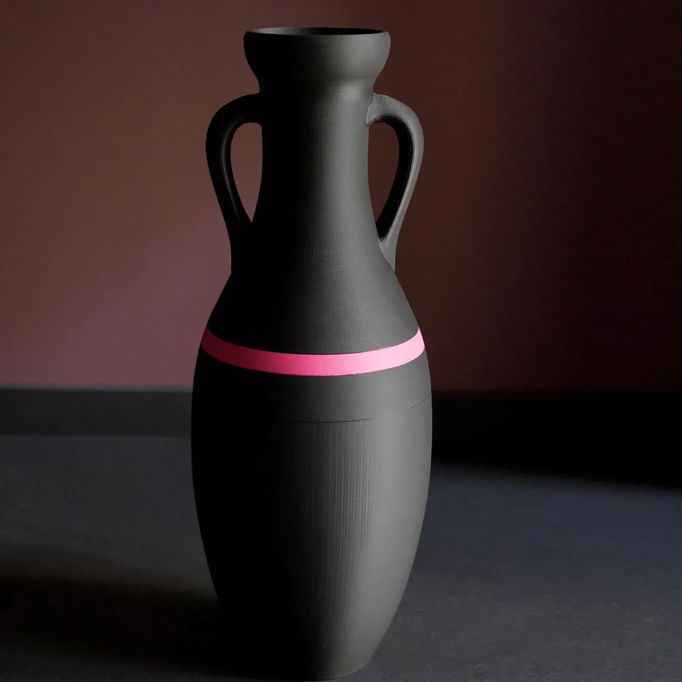 Giulio Cesare Anfora XL nera e fucsia