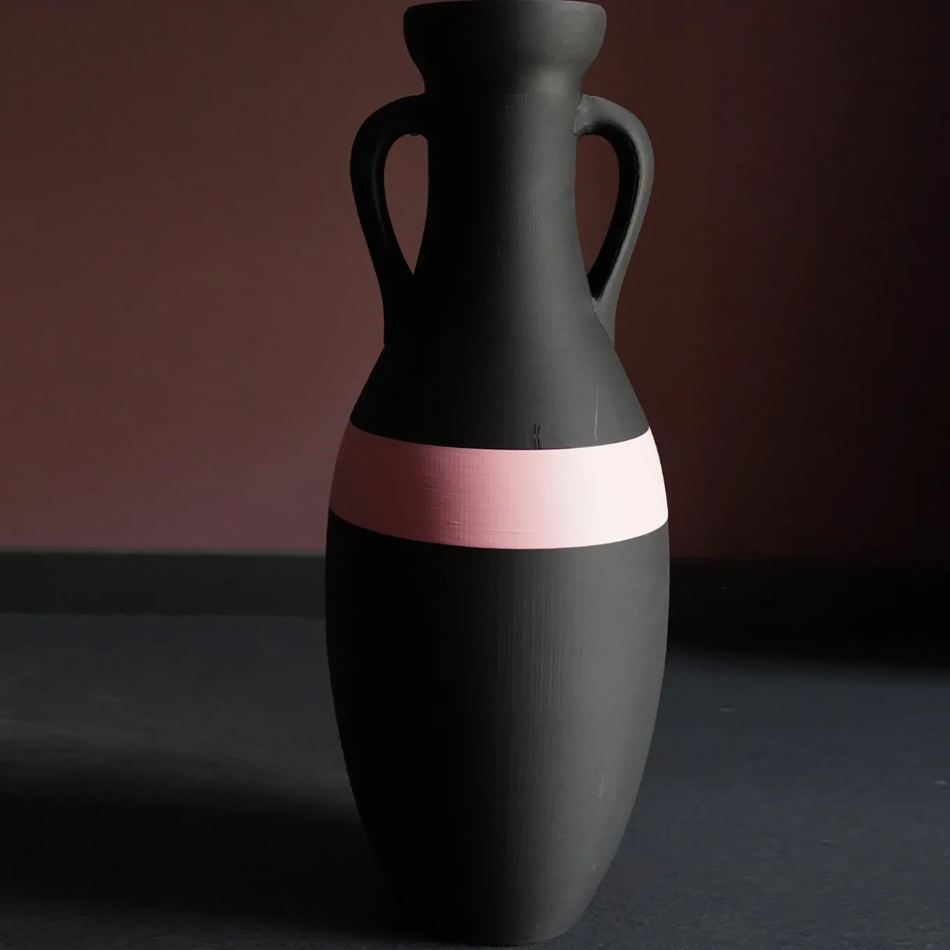 Giulio Cesare Anfora XL nera e rosa #2
