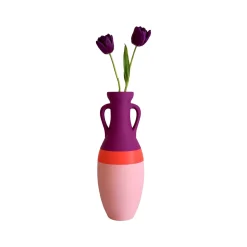 Giulio Cesare Anfora XL rosa arancio e viola #2